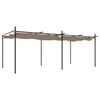 vidaXL Pergola med inf&auml;llbart tak taupe 589x292x230 cm