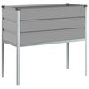 vidaXL Planteringsk&auml;rl Ljusgr&aring; 100 x 45 x 90 cm Galvaniserat St&aring;l