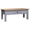vidaXL Soffbord gr&aring; 100x60x43,5 cm massiv furu panama