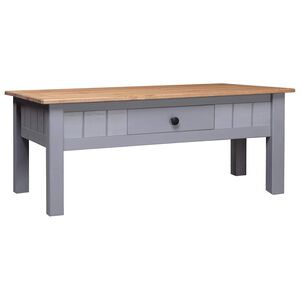 vidaXL Soffbord gr&aring; 100x60x43,5 cm massiv furu panama