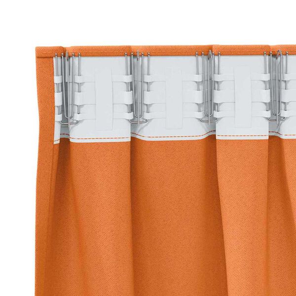 vidaXL M&ouml;rkl&auml;ggningsgardiner med Ringar 2 pcs Klart Orange