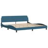vidaXL Bed Frame without Mattress "Hanko" Blue 200x200 cm Velvet