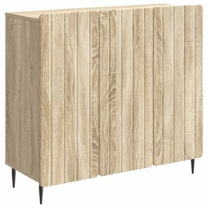 vidaXL Sideboard Sonoma-ek 89 x 34,5 x 82 cm Konstruerat tr&auml;