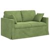 vidaXL Soffa 2 pcs Ljusgr&ouml;n 138 x 78 x 80 cm Sammet