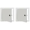 vidaXL &Aring;tkomstpanel 2 pcs Vit 23 x 23 x 3 cm St&aring;l