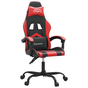 vidaXL Gamingstol svart och r&ouml;d konstl&auml;der