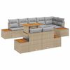 vidaXL Tr&auml;dg&aring;rdsoffset 9 st Beige Poly rattan