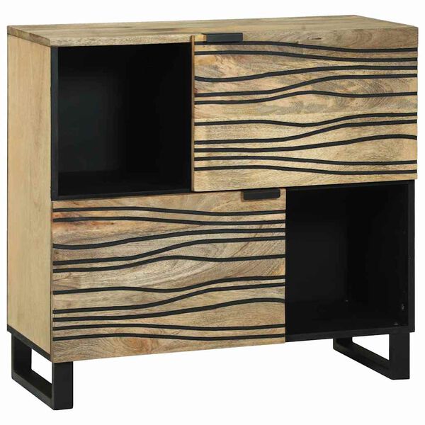 vidaXL Sideboard Brun 80 x 33 x 75 cm massivt mangotr&auml;