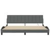 vidaXL Bed Frame without Mattress "Hanko" Dark Grey 200x200cm Fabric