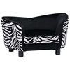 vidaXL Hundsoffa svart 68x38x38 cm plysch