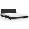 vidaXL Bed Frame without Mattress "Hanko" Black 180x200 cm Velvet