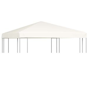 vidaXL Paviljongtak 310 g/m&sup2; 3x3 m gr&auml;ddvit