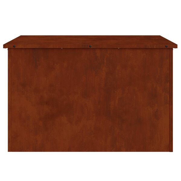 vidaXL Utomhusf&ouml;rvaringsl&aring;da Rostig 80 x 50,5 x 50 cm St&aring;l