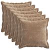 vidaXL Kudd&ouml;verdrag 6 st HOUTEN Brun 45 x 45 cm Chenilletyg