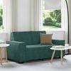 vidaXL Soffa 2-sits m&ouml;rkgr&ouml;n 160x78x84 cm sammet