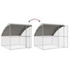 vidaXL Hönshus 2 pcs Silver 400 x 200 x 198,5 cm Galvaniserat Stål