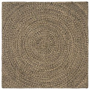 vidaXL Omr&aring;desmatta Naturlig och svart 160 x 160 cm Jute