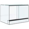 vidaXL Reptil- och amfibiehabitat med lagring Vit 40 x 30 x 30 cm Glas