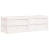 vidaXL Odlingsl&aring;da 150x50x50 cm vit massiv furu