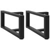 vidaXL Soffbordsben T-formade 2 st svarta 70x25x(30-31) cm st&aring;l