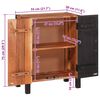vidaXL Sideboard med l&aring;da 3 pcs Brun 55 x 30 x 75 cm Massivt Akaciatr&auml;