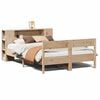 vidaXL S&auml;ng med bokhylla utan madrass 150x200cm massiv furu