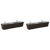 vidaXL R&auml;cke 2 st 80 x 17 x 17 cm Metall