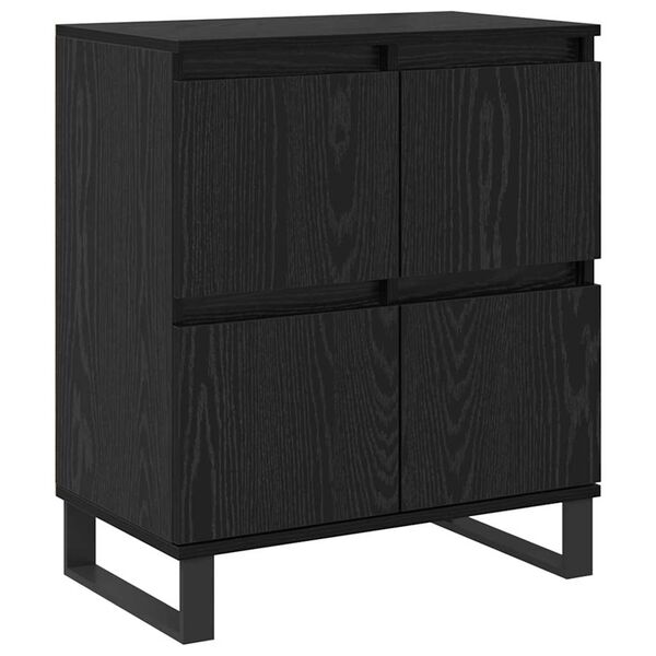 vidaXL Sideboard Svart Ek 60 x 35 x 70 cm