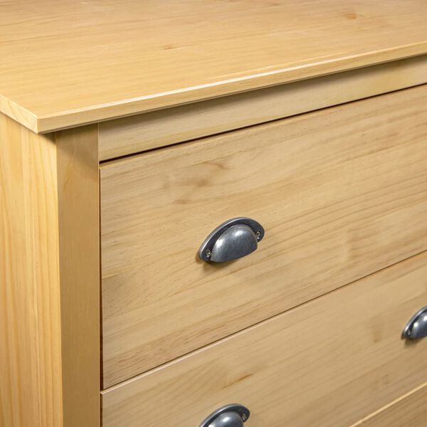 vidaXL Skänk Hill med 4 lådor 79x40x110 cm massiv furu