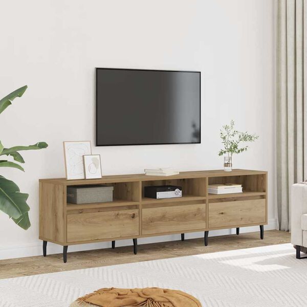 vidaXL Tv-bänk artisan ek 150x30x44,5 cm konstruerat trä