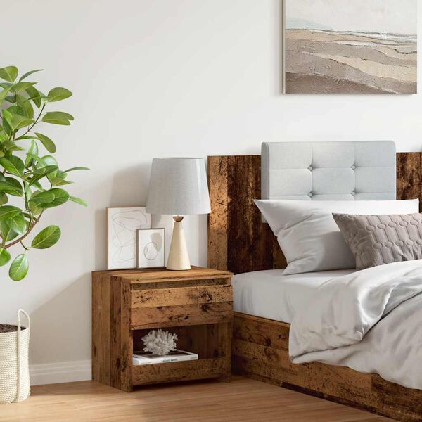 vidaXL Sängbord gammalt trä 40x30x39 cm konstruerat trä