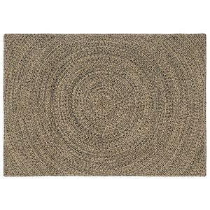 vidaXL Omr&aring;desmatta Naturlig och svart 140 x 200 cm Jute