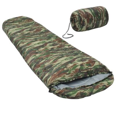 vidaXL Lätta sovsäckar 2 st kamouflage 15°C 850g