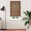 vidaXL Rullgardin med gardiner Brun 90 x 220 cm Bambu
