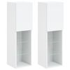 vidaXL TV-b&auml;nk med LED-belysning 2 st vit 30,5x30x102 cm