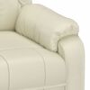 vidaXL Massagefåtölj gräddvit konstläder