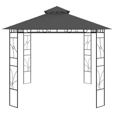 vidaXL Paviljong 4x3x2,7 m antracit 160 g/m²