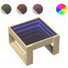 vidaXL Soffbord med Infinity LEDs sonoma-ek 50x53x30 cm