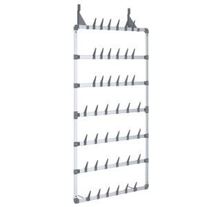 vidaXL H&auml;ngande skost&auml;ll silver 66x13x139 cm