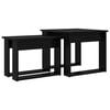 vidaXL Kaffebordsset 2 st Svart Ek 50 x 52 x 42 cm Konstruerat tr&auml;