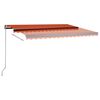 vidaXL Fristående markis automatisk 450x350 cm orange/brun
