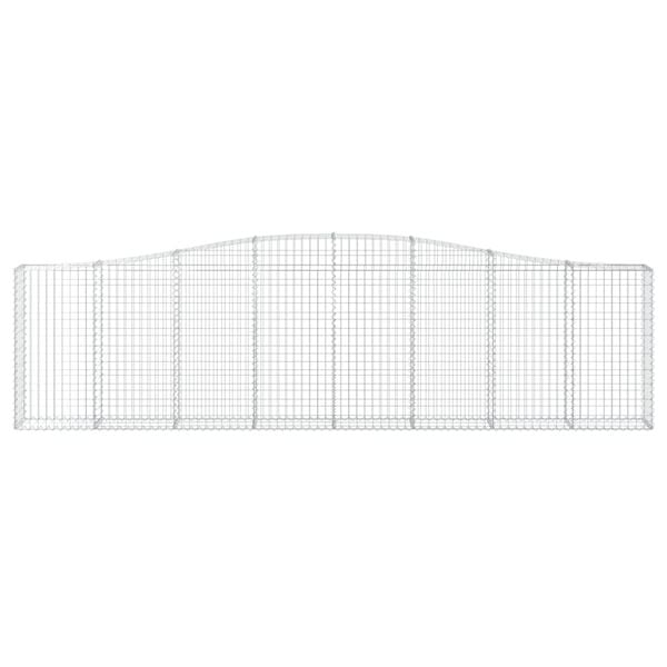 vidaXL Gabion bågformad 400x30x100/120 cm galvaniserat järn
