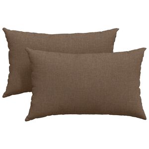 vidaXL Sofakuddar 2 st tyg Brun 50 x 30 cm