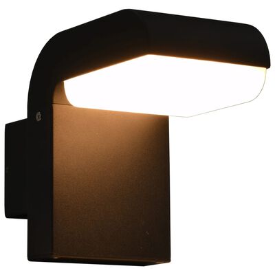 vidaXL Utomhusvägglampa LED 9 W svart oval
