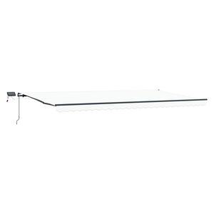 vidaXL Utdragbar markis Vit 600 &times; 300 cm Duk och Aluminium