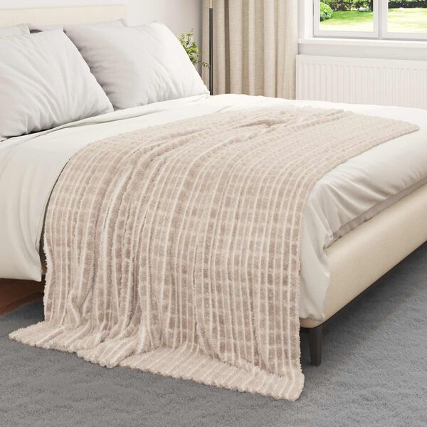 vidaXL Kastfilt Beige 200 x 150 cm Fleece
