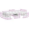 vidaXL Utomhussoffset med kudde 11 pcs Naturlig och Gr&auml;dde