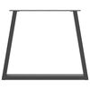 vidaXL Matbordsben V-formade 3 st antracit 70x(72-73,3) cm stål