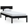vidaXL S&auml;ngram svart massiv furu 100x200 cm