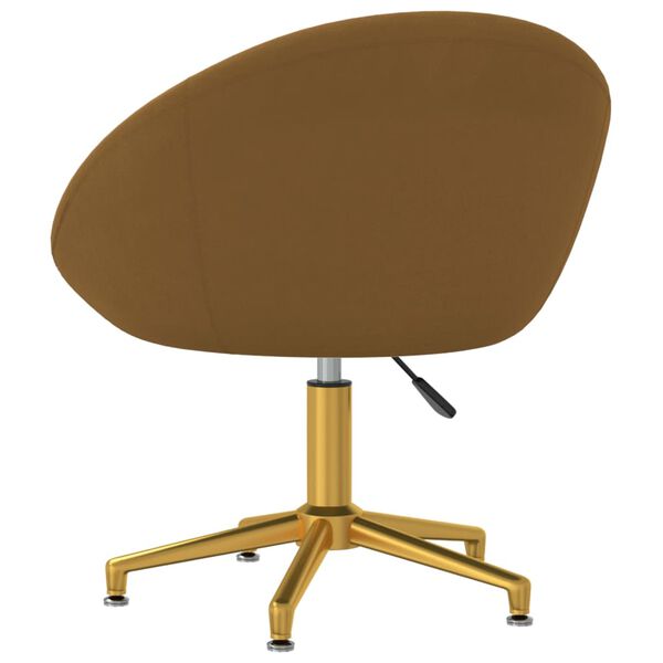 vidaXL Matstolar 2 st brun sammet